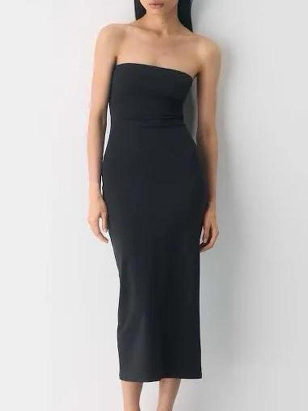 Aritzia Black Original Contour Tube Strapless Maxi Dress